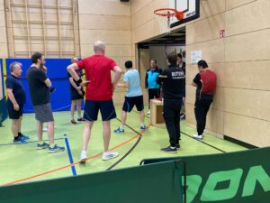 Besprechung der Schlagausführung des Vorhandtopspins