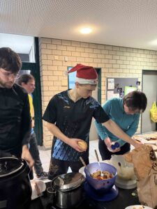 Buffet bei der Weihnachtsfeier